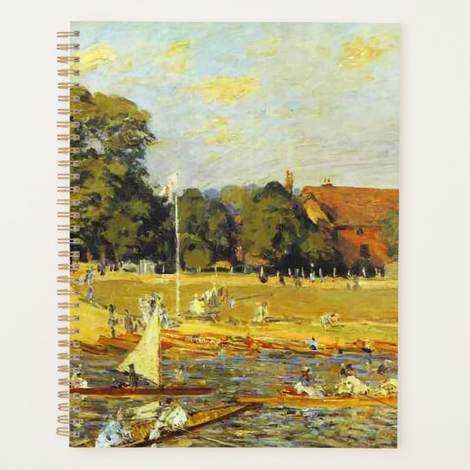 Regatta at Hampton Court Alfred Sisley Poster プランナー手帳 (正面)