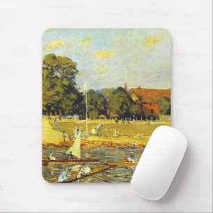 Regatta at Hampton Court Alfred Sisley Poster マウスパッド