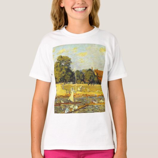 Regatta at Hampton Court Alfred Sisley Poster Tシャツ (正面)