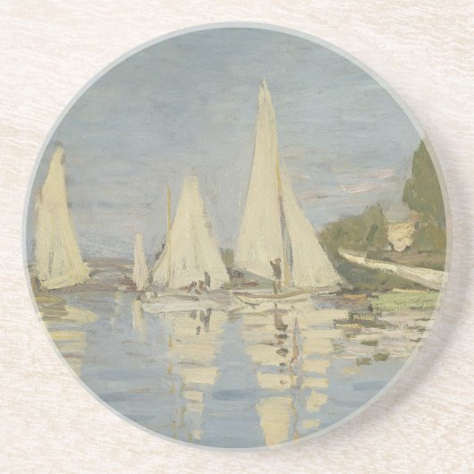 Regattas at Argenteuil, OIl Painting, Claude Monet コースター (正面)