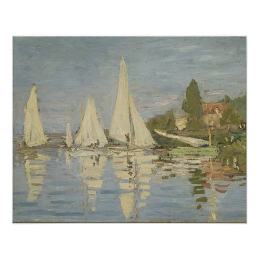 Regattas at Argenteuil, OIl Painting, Claude Monet ポスター (正面)
