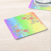 Regenbogen  スクエアペーパーコースター (アングル)