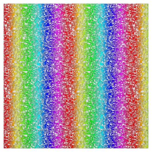 Regenbogen abstraktes weißes Stoffmuster ファブリック (見本)