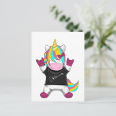Regenbogen Einhorn Rocker ポストカード (スタンド正面)