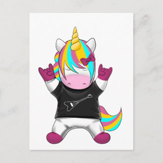 Regenbogen Einhorn Rocker ポストカード