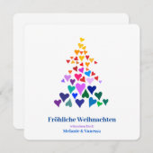 Regenbogen Farben Weihnachtsbaum  (正面/裏面)