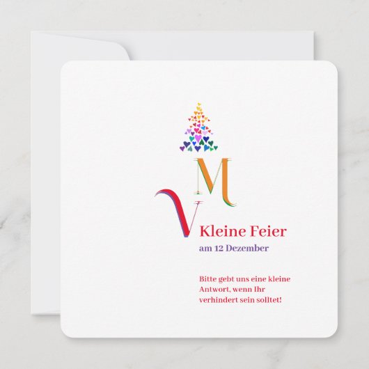 Regenbogen Farben Weihnachtsbaum  (裏面)