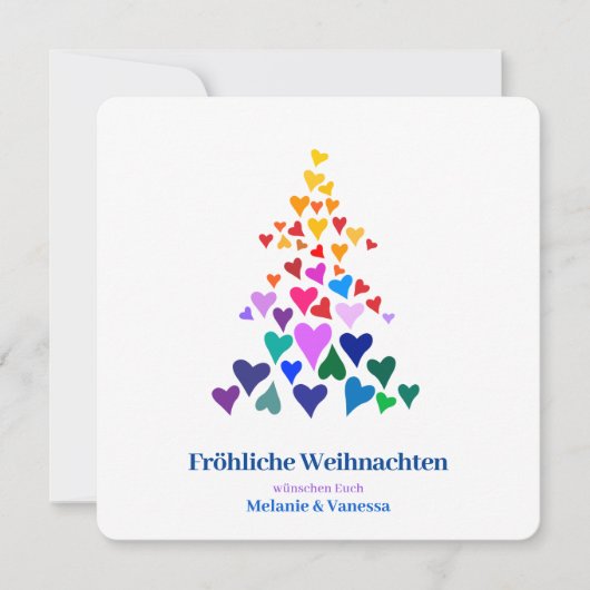 Regenbogen Farben Weihnachtsbaum  (正面)