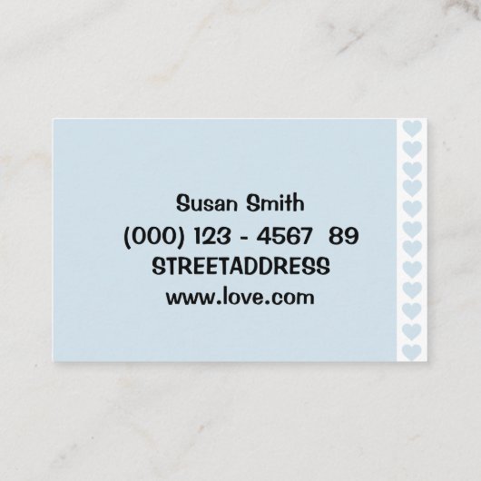 Regenbogen Farbverlauf pink Lila Herzen 名刺 (裏面)