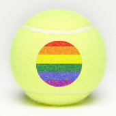 Regenbogen Flagge テニスボール (裏面)
