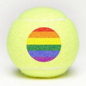 Regenbogen Flagge テニスボール (正面)
