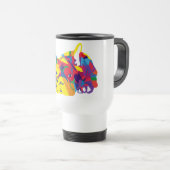 Regenbogen Französische Bulldogge トラベルマグ (正面右)