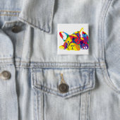 Regenbogen Französische Bulldogge 缶バッジ (インサイチュ)