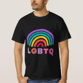 Regenbogen gemalt mit Schrift LGBTQ Tシャツ (正面)