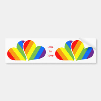 Regenbogen Herzen Auto Aufkleber LGBTQ バンパーステッカー