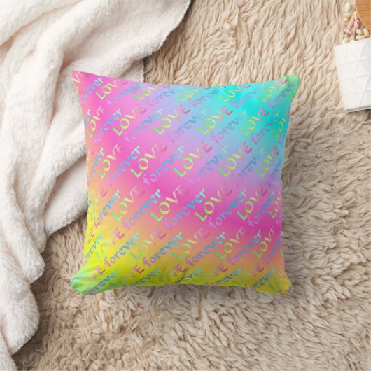 Regenbogen Love forever クッション (ブランケット)
