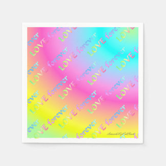 Regenbogen Love forever スタンダードカクテルナプキン