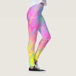 Regenbogen Love forever レギンス