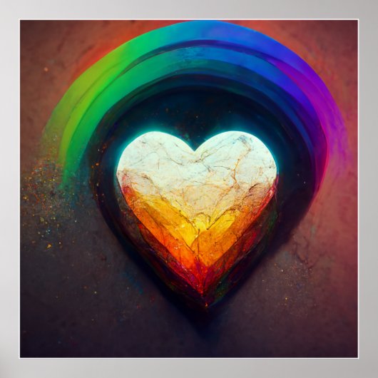 Regenbogen mit Herz ポスター (正面)