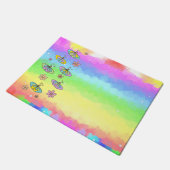Regenbogen mit Schmetterlingen  ドアマット (アングル)