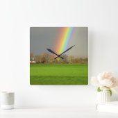 Regenbogen nach dem Sturm-Uhr! スクエア壁時計 (ホーム)
