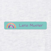 Regenbogen Sterne - 96 schmale Kinder Etiketten ラベル (デザイン1)