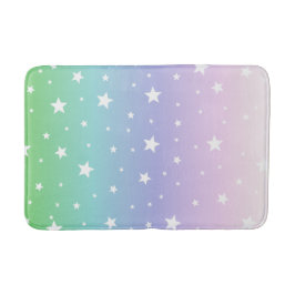 Regenbogen Sterne Pastell Farbverlauf Unicorn NO3y バスマット