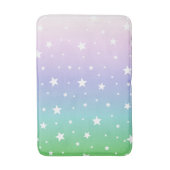 Regenbogen Sterne Pastell Farbverlauf Unicorn NO3y バスマット (正面縦)