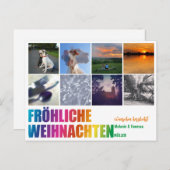 Regenbogen Weihnachtspostkarte  Postkarte ポストカード (正面/裏面)
