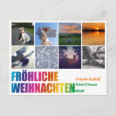 Regenbogen Weihnachtspostkarte  Postkarte ポストカード (正面)
