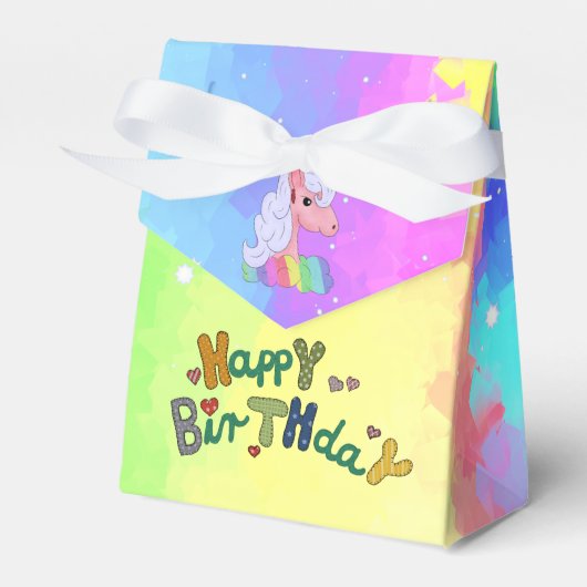 regenbogeneinhorn Geschenkschachtel フェイバーボックス (正面サイド)