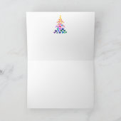 Regenbogenfarben Fröhliche Weihnachten  カード (内部)