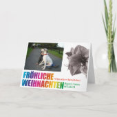 Regenbogenfarben Fröhliche Weihnachten  カード (正面)