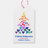 Regenbogenfarben Weihnachtsbaum  ギフトタグ (正面)