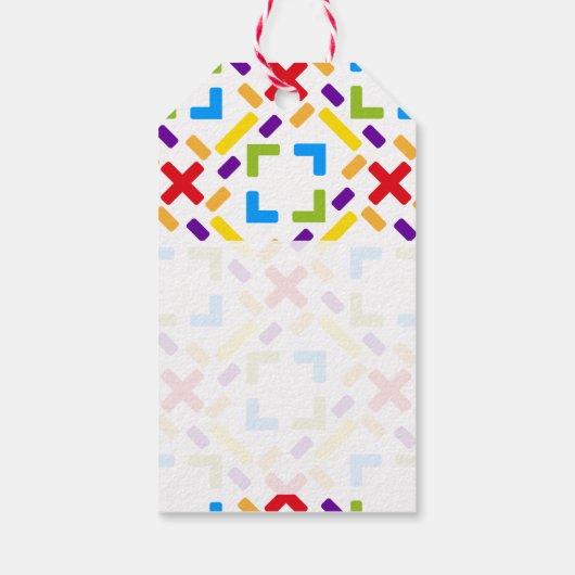 Regenbogenfarben Weihnachtsbaum  ギフトタグ (裏面)