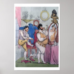 Regency a la Mode, 1812 (coloured etching) ポスター
