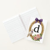 Regency Art Letter D Luxury Monogram Journal ノートブック (内部)