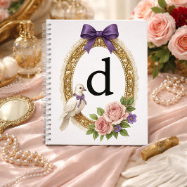 Regency Art Letter D Luxury Monogram Journal ノートブック