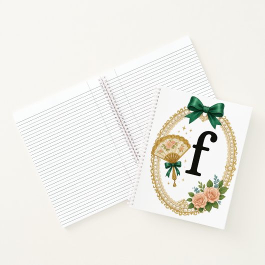 Regency Art Letter F Luxury Monogram Journal ノートブック (内部)