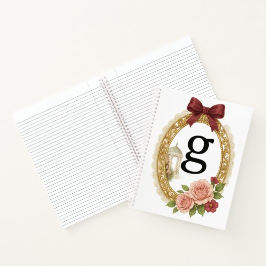 Regency Art Letter G Luxury Monogram Journal ノートブック (内部)
