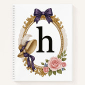 Regency Art Letter H Luxury Monogram Journal ノートブック (正面)