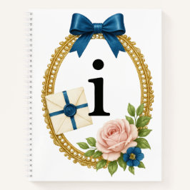 Regency Art Letter I Luxury Monogram Journal ノートブック