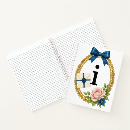 Regency Art Letter I Luxury Monogram Journal ノートブック (内部)