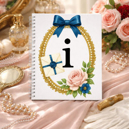 Regency Art Letter I Luxury Monogram Journal ノートブック