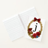 Regency Art Letter J Luxury Monogram Journal ノートブック (内部)