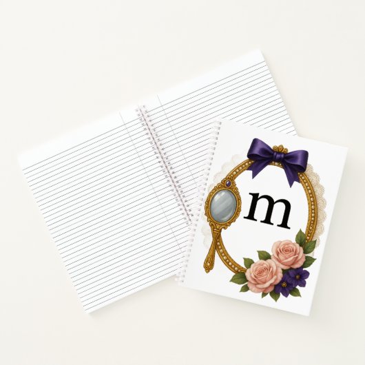 Regency Art Letter M Luxury Monogram Journal ノートブック (内部)