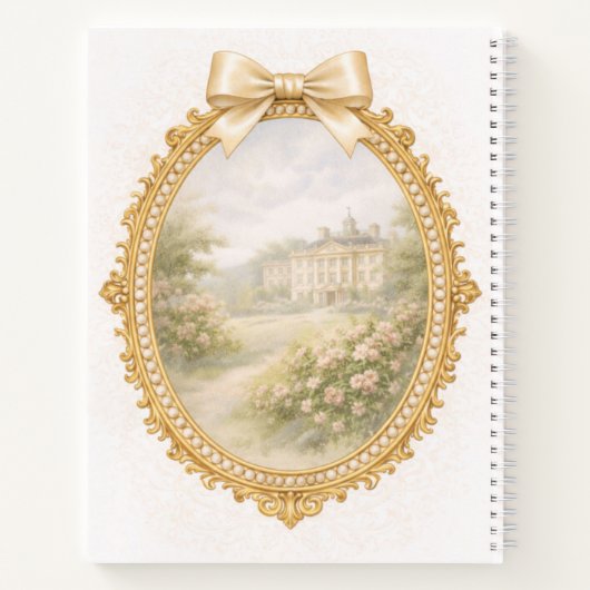 Regency Art Letter N Luxury Monogram Journal  ノートブック (裏面)