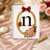 Regency Art Letter N Luxury Monogram Journal  ノートブック
