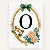 Regency Art Letter O Luxury Monogram Journal ノートブック (正面)
