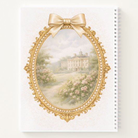 Regency Art Letter P Luxury Monogram Journal ノートブック (裏面)